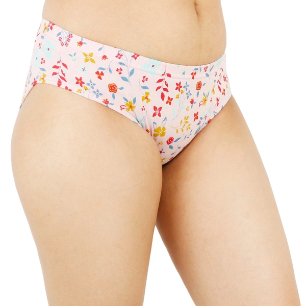 Ladyland  Women Hipster Inner elastic Panty  Pack of 3 - M, 100, Multi