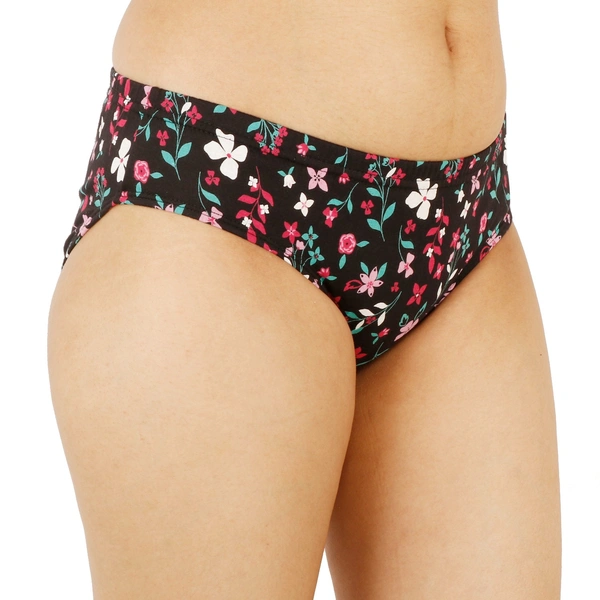 Ladyland  Women Hipster Inner elastic Panty  Pack of 3 - M, 100, Multi