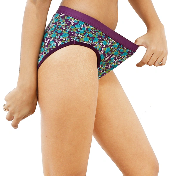 Ladyland Women Hipster Panties  Pack of 3 - XL, 100, Multi