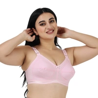 Ladyland Women T-Shirt Non Padded Bra - 32C, 100, Pink
