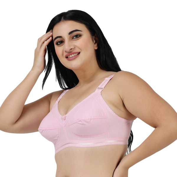 Ladyland Women T-Shirt Non Padded Bra - 32C, 100, Pink