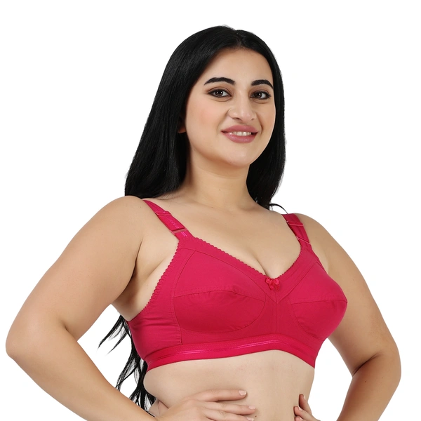 Ladyland Women T-Shirt Non Padded Bra - 32C, 100, Magenta