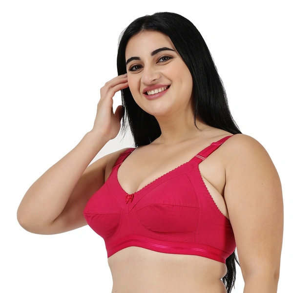 Ladyland Women T-Shirt Non Padded Bra - 32C, 100, Magenta