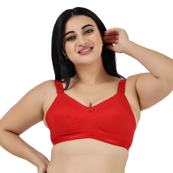 Ladyland Women T-Shirt Non Padded Bra - 44C, Red