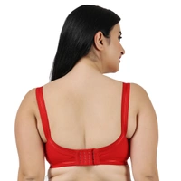 Ladyland Women T-Shirt Non Padded Bra - 44C, Red
