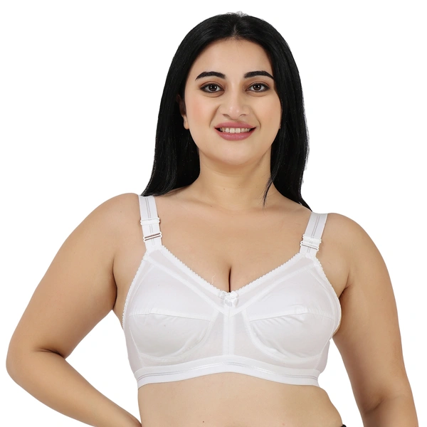 Ladyland Women T-Shirt Non Padded Bra - 34C, White