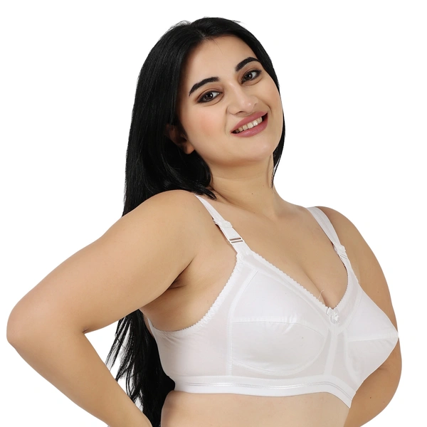 Ladyland Women T-Shirt Non Padded Bra - 34C, White