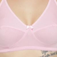 Ladyland Bra & Panty Set Solid Color Lingerie Set - 32B, 100, Pink