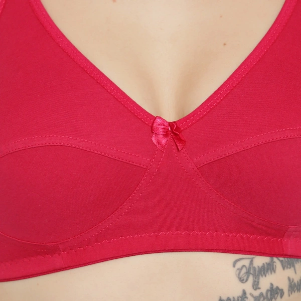 Ladyland Bra & Panty Set Solid Color Lingerie Set - 34B, 100, Magenta