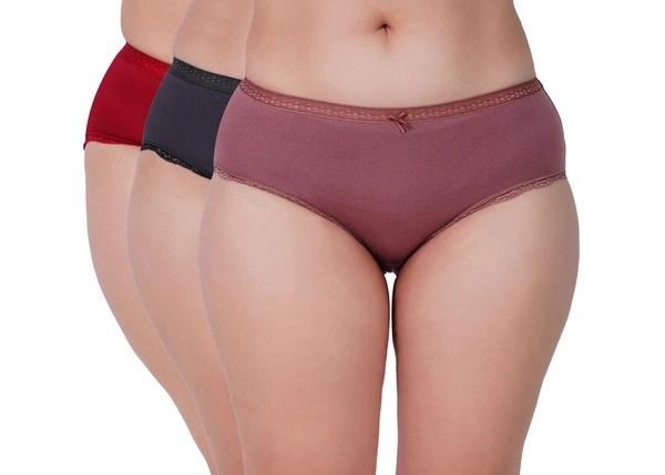 Ladyland Full Coverage Hipster Lace Panty - XL, 100, Multicolor