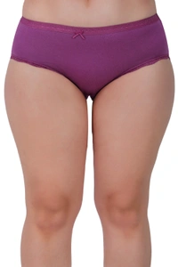 Ladyland Full Coverage Hipster Lace Cotton Panty - L, 100, Multicolor