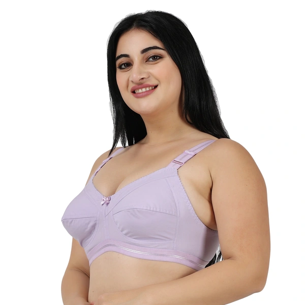 Ladyland Women T-Shirt Non Padded Bra - 32C, 100, Purple