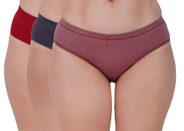 Ladyland Full Coverage Hipster Logo Cotton Panty - M, 100, Multicolor