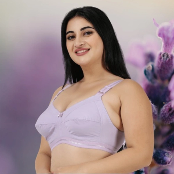 Ladyland Women T-Shirt Non Padded Bra - 44C, Purple