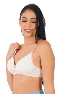 Ladyland Women Full Coverage Push-up Padded Bra - 34B, 100, Peach
