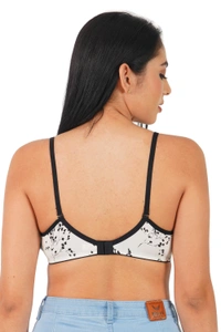 Ladyland women full coverage push-up padded lycra bra - 32B, 100, Black
