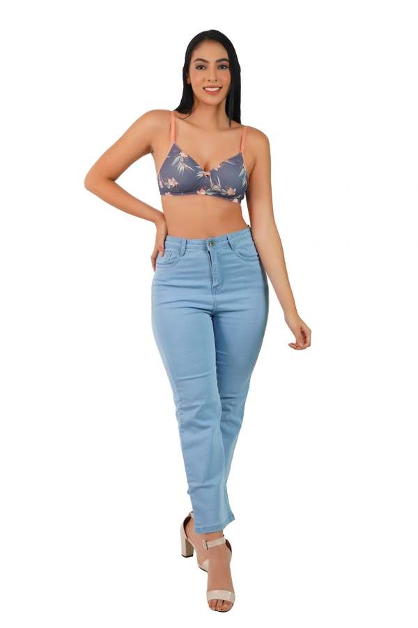 Ladyland Women Full Coverage Lite Padded Printed Bra - 36B, 100, Peach