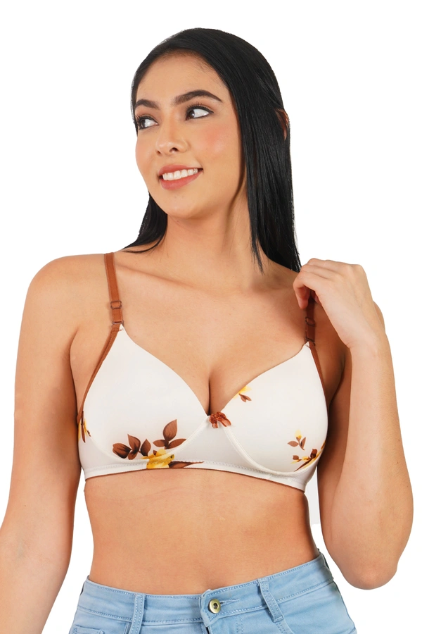 Ladyland women full coverage push-up padded bra - 30B, 100, Golden