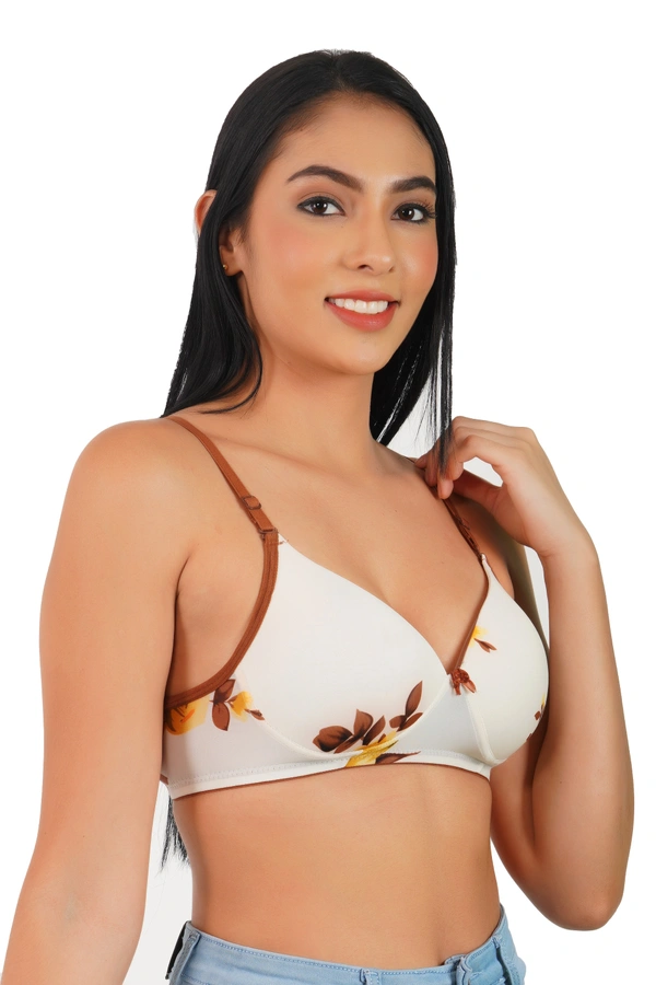 Ladyland women full coverage push-up padded bra - 30B, 100, Golden