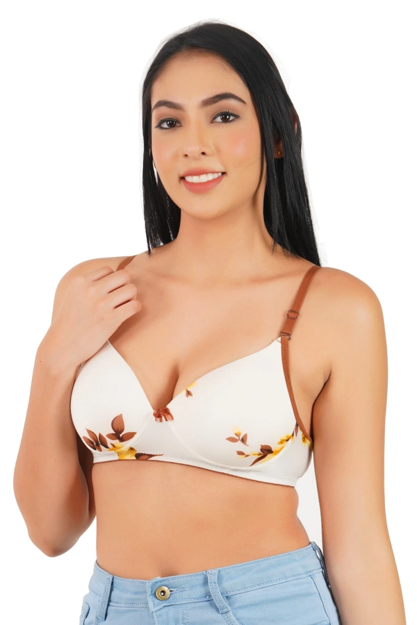Ladyland women full coverage push-up padded bra - 30B, 100, Golden