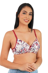 Ladyland women full coverage push-up padded Lycra Printed bra - 36B, 100, Magenta