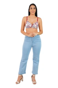 Ladyland women full coverage push-up padded Lycra Printed bra - 36B, 100, Magenta