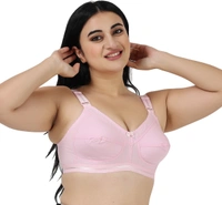 Ladyland Full Coverage Non padded Cotton Bra - 34C, No, Western Wear, PAck Of 2, Pink::Pink