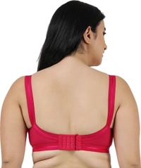Ladyland Full Coverage Non padded Cotton Bra - 34C, No, Western Wear, PAck Of 2, Maroon::Maroon