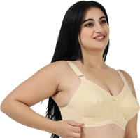 Ladyland Full Coverage Non padded Cotton Bra - 36C, No, Western Wear, PAck Of 2, Beige::Beige