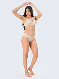 Ladyland Bra & Panty Set Solid Green Lingerie Set - 34B
