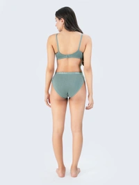 Ladyland Bra & Panty Set Solid Green Lingerie Set - 30B, 100, Green, Full Coverage, Cotton, Hand wash, All Days Comfortable, Non Wired, Regular, B, Branded Box, N/A, Non Padded, Women, 1