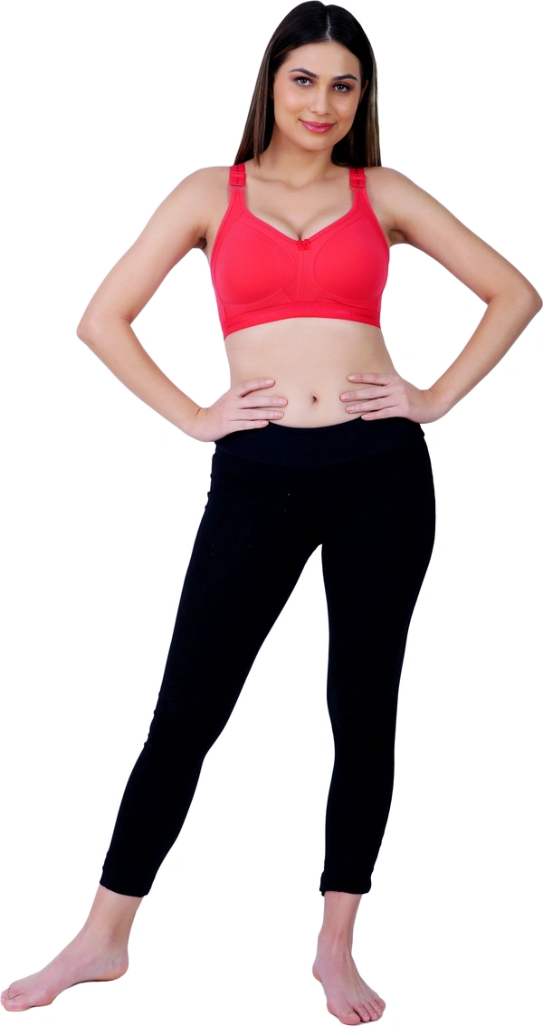 Ladyland Full Coverage Mould Cup Back 4 Hook bra - 40C, No, Western Wear, 1, Red