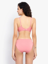 Ladyland Padded Mould Cup Seamless Lingerie set - 34B, Pink