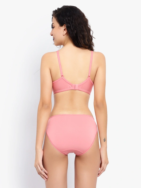 Ladyland Padded Mould Cup Seamless Lingerie set - 32B, Pink