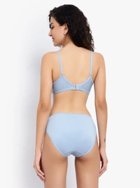 Ladyland Padded Mould Cup Seamless Lingerie set - 38B, Light Blue