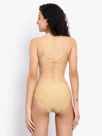 Ladyland Padded Mould Cup Seamless Lingerie set - 36B, Beige
