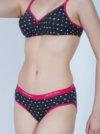 Ladyland Net Padded Set(30-36) - 32B, Pack Of-1, Pink::Blue