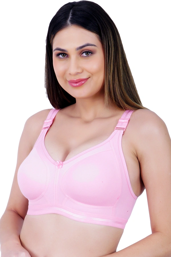 Ladyland Full Coverage Mould Cup Back 4 Hook bra - 34C, No, Western Wear, 1, Pink
