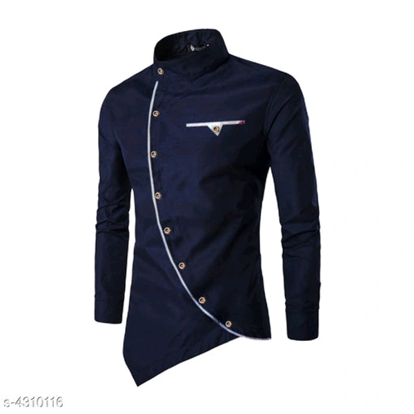 Stylish Men Kurtas Black - Dark Navy Blue
