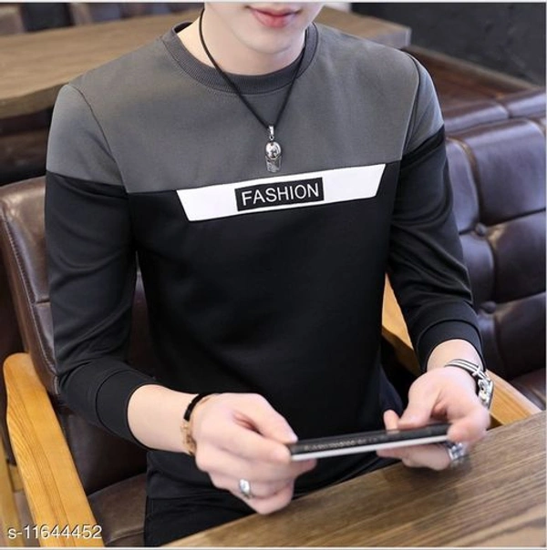 Eyebogler Cotton Round Neck Men Tshirts - Grey