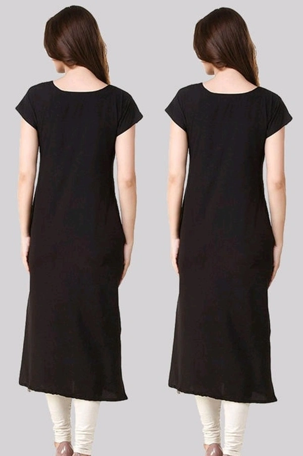 Women's Crepe Straight Cut Long Kurti - Combo 1