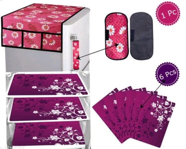 Combo Pack Of Fridge Cover  - Color Combo 1