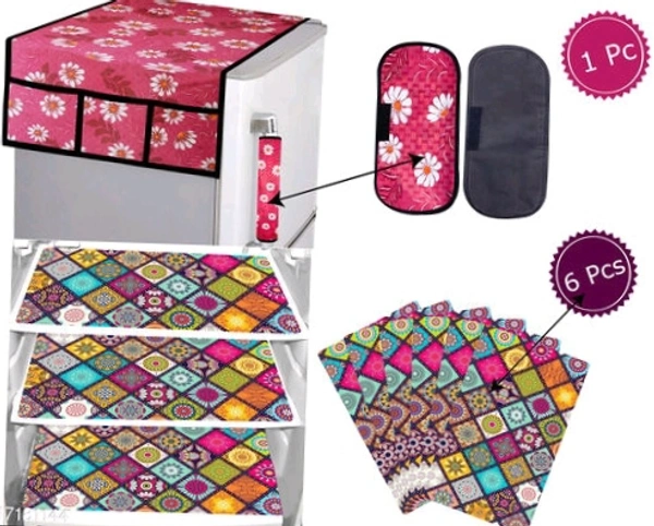 Combo Pack Of Fridge Cover  - Color Combo 3