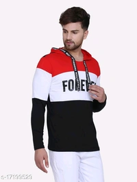 Shap Typography Men's Hooded T-shirts - Red