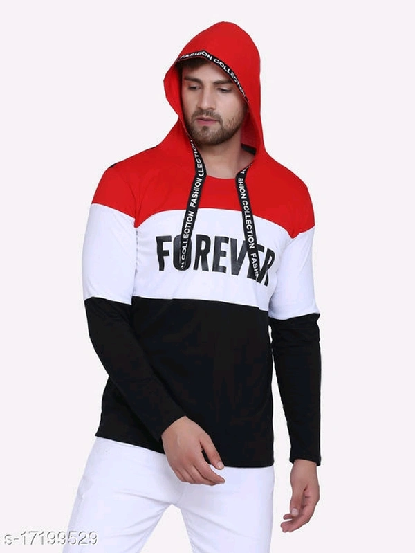 Shap Typography Men's Hooded T-shirts - Red