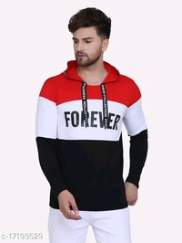 Shap Typography Men's Hooded T-shirts - Red