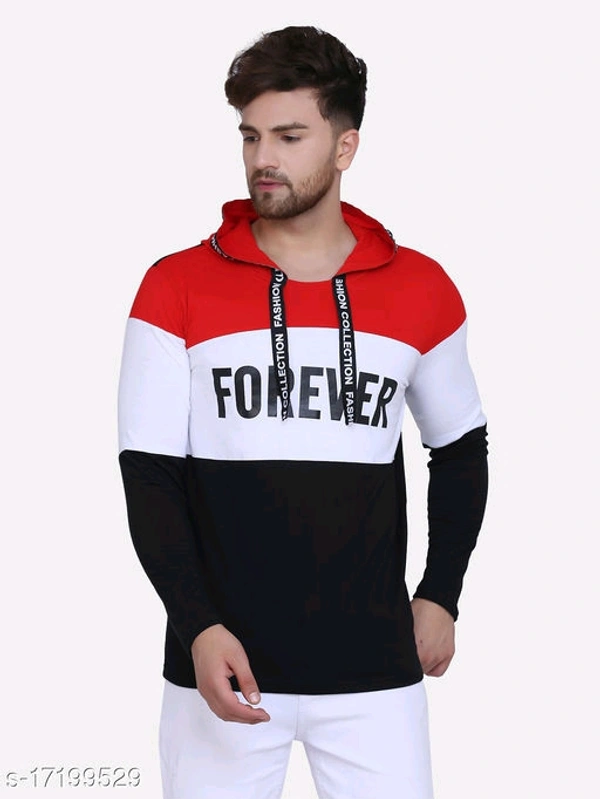 Shap Typography Men's Hooded T-shirts - Red