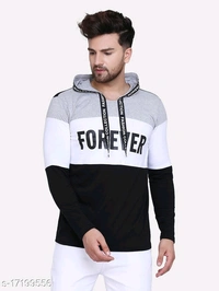 Shap Typography Men's Hooded T-shirts - Grey