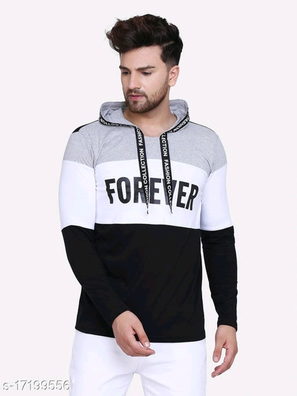 Shap Typography Men's Hooded T-shirts - Grey
