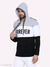 Shap Typography Men's Hooded T-shirts - Grey
